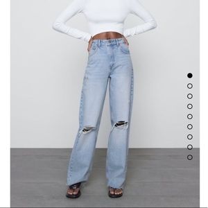 Zara Wide Leg Full Length Jeans